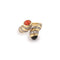 Bague 54 Bague Kutchinsky Toi & Moi Corail Onyx Diamants Or Jaune 58 Facettes BS172