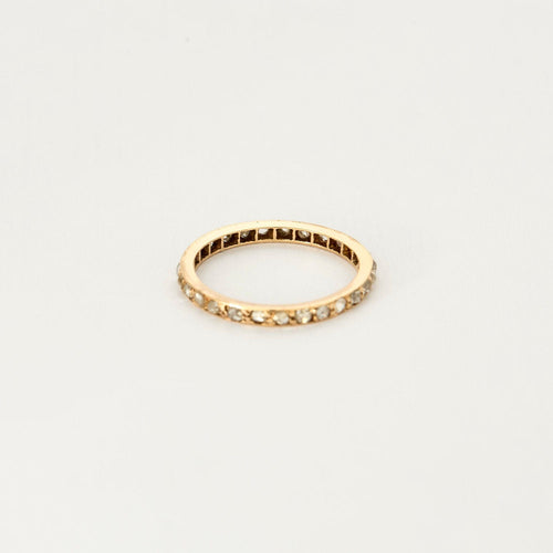 Bague 53 Alliance or rose et diamants 58 Facettes LAN1223