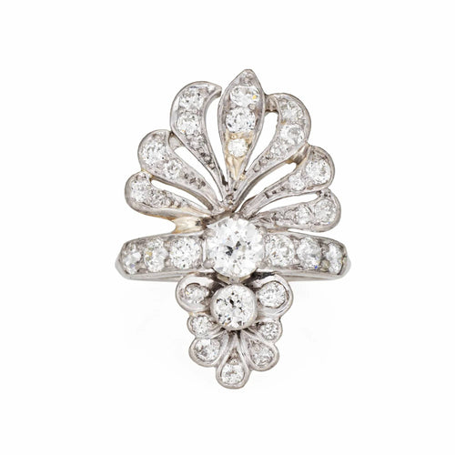 Bague 48 Vintage Art Déco 1ct diamond ring 58 Facettes G13577