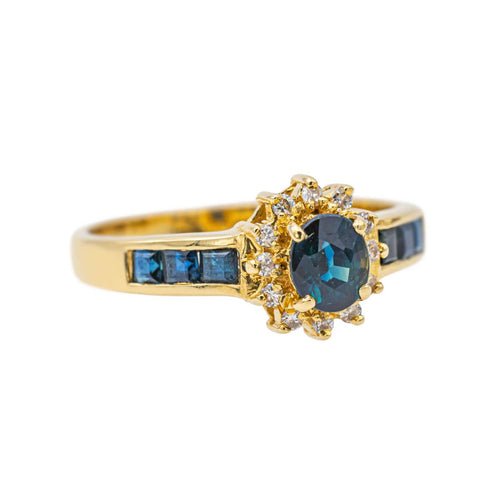 Bague 52 Bague  Marguerite Or jaune Saphir, Diamant 58 Facettes 4113819CN