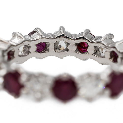 Bague 50 Bague Alliance Or blanc Rubis 58 Facettes 2834880CN