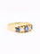 Bague 46 Bague jarretière or jaune saphirs diamants taille rose 58 Facettes 1181.4