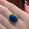 Bague 54 Bague en or jaune 18 carats et lapis-lazuli 58 Facettes 32615
