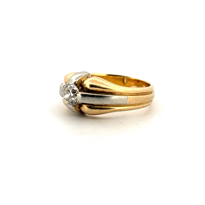 Solitaire 2 golds and 0.5 carat diamond
