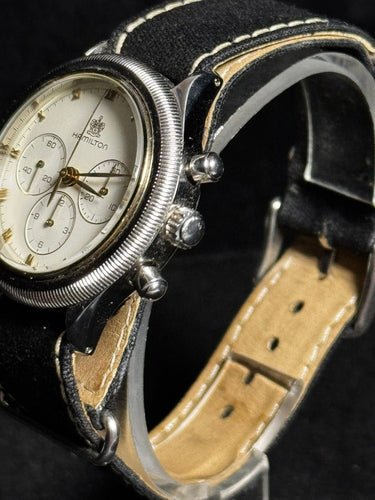 Montre HAMILTON Lancaster – Montre chronographe mécanique – Calibre Lemania 861 (Speedmaster) – Vintage 58 Facettes