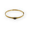 Oval bangle bracelet with opening in 18k yellow gold and sapphire, diamonds 