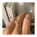 Bague 56 BAGUE OR ROSE SAPHIR JAUNE 58 Facettes