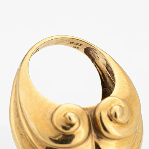 Bague 54 Bague en or cannelée vintage des années 80 58 Facettes G13431