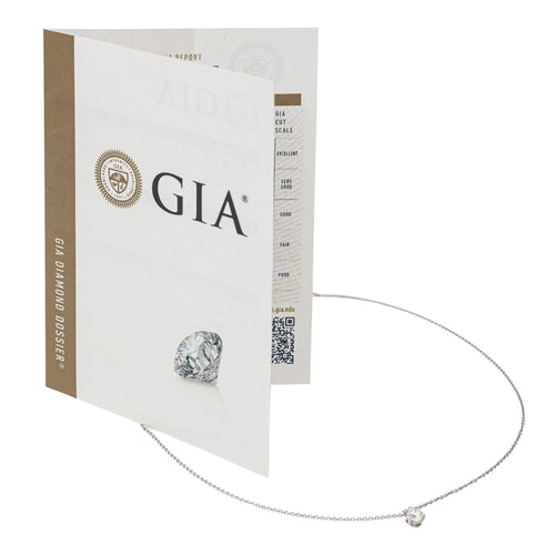 Collier Collier Solitaire Or blanc Diamant 58 Facettes 2609057CN