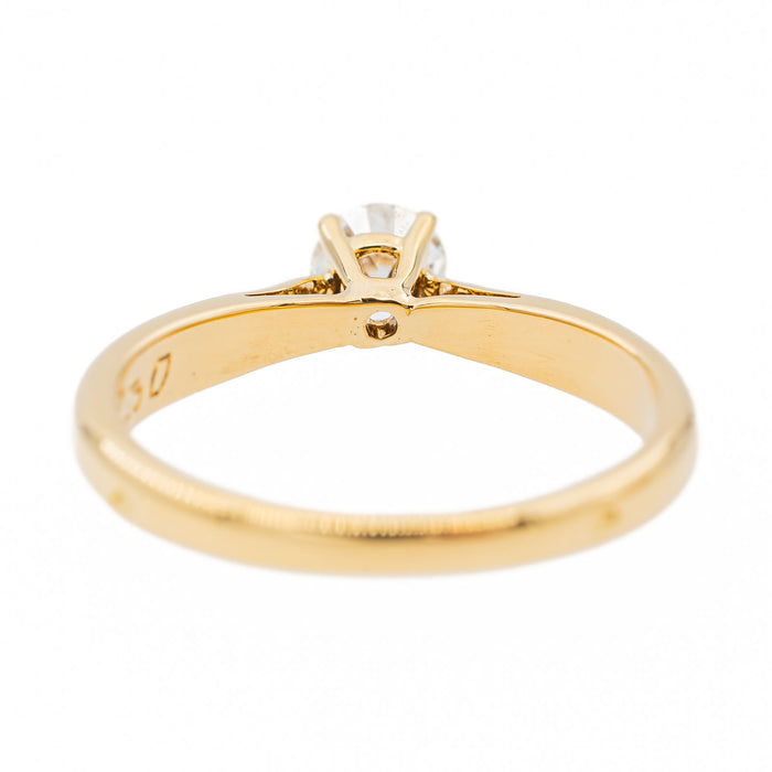 Solitaire Ring Yellow Gold Diamond