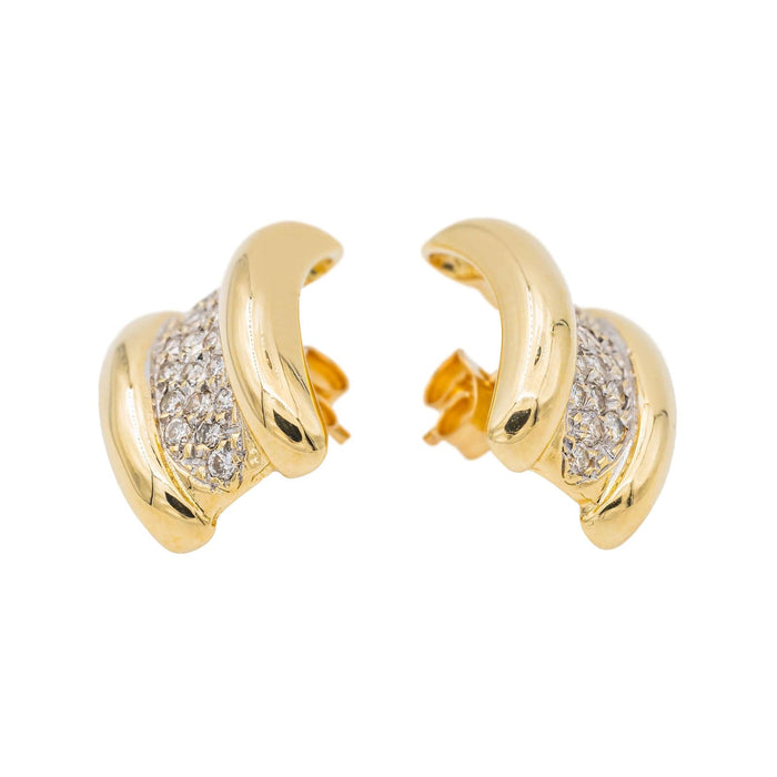 Boucles d'oreilles Boucles d'oreilles Puces Or jaune Diamant 58 Facettes 2845479CN