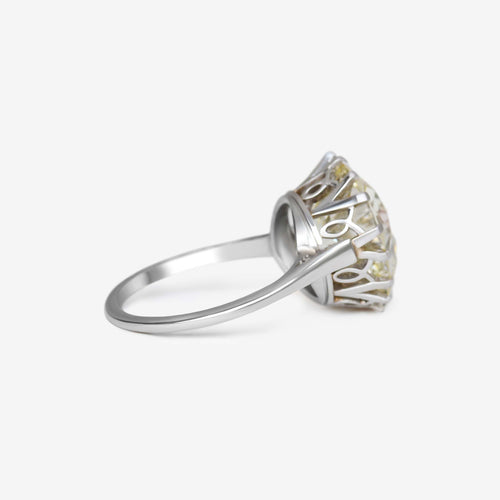 Bague Bague en diamant brillant circulaire VS1 de 7,46 carats, certifiée GIA 58 Facettes 22616