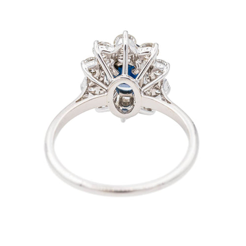 Bague 55.5 Bague Pompadour Or blanc Saphir 58 Facettes 3655104CN