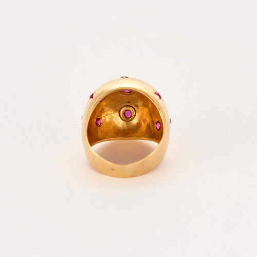 Bague 47 Bague or jaune, rubis en serti étoilé 58 Facettes MEA43001