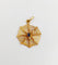 Pendentif vintage or jaune araignée sur sa toile, pierre bleue et perle 58 Facettes A06223