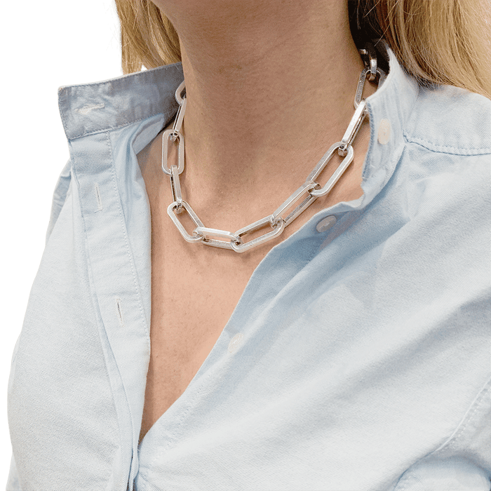 Collier Collier Dinh Van, "Maillon XL", argent. 58 Facettes 34178