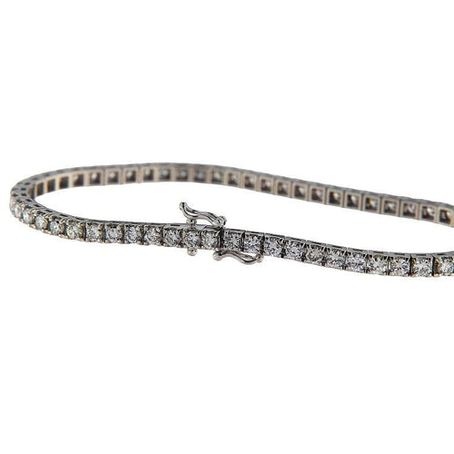 Bracelet Bracelet de tennis pour homme, or blanc avec diamants de 5,04 ct 58 Facettes G3883