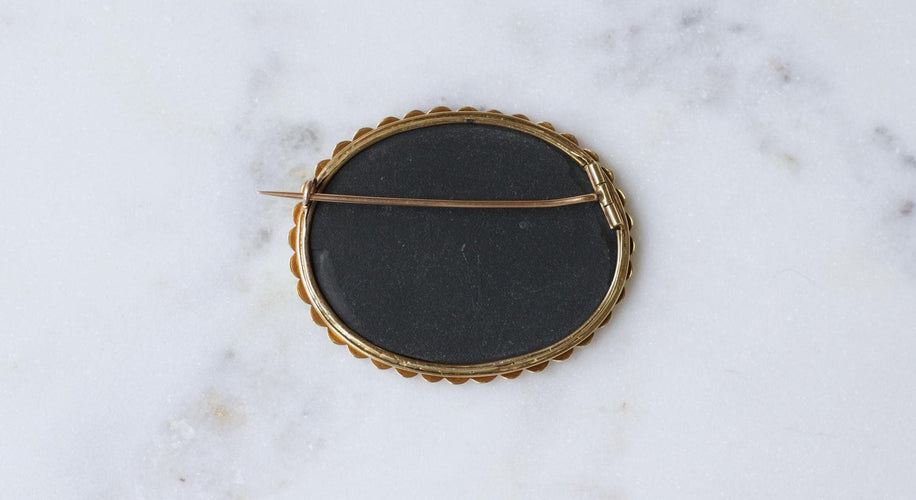 Broche Broche Fleur Pietra Dura or jaune 58 Facettes