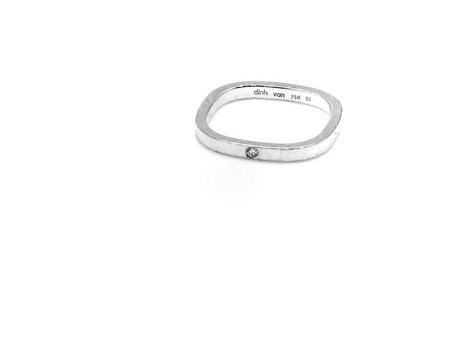 Bague 51 DINH VAN - Bague CUBE or blanc diamant 58 Facettes M9046