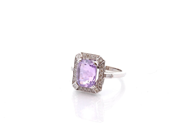 Bague 53 Bague art déco saphir violet et diamants 58 Facettes 27137-27182