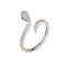 Bague Bague serpent en or blanc 14 carats, diamants, taille 6, bijoux de qualité supérieure, tailles mixtes 58 Facettes G14066