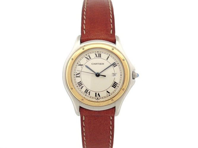 Montre vintage montre CARTIER cougar 32mm or & acier 58 Facettes 260564