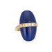 Bague 49 Bague vintage années 70 lapis diamant abstraite or jaune 58 Facettes G13579