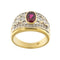 Bague 55 Bague bandeau rubis diamants 58 Facettes 30811