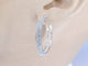 Boucles d'oreilles Boucles d'oreilles créoles en or blanc avec diamants 58 Facettes 2052