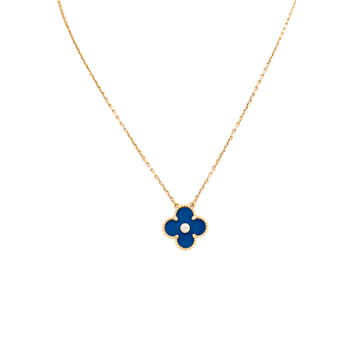 Collier Collier Van Cleef & Arpels "Alhambra" or jaune, porcelaine, diamant. 58 Facettes 34249