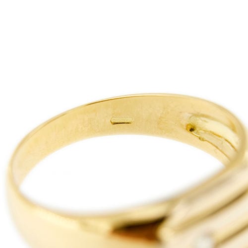 Bague 64 Bague en or jaune pour homme avec diamant 58 Facettes 35928