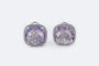 Boucles d'oreilles Oro Bianco Orecchini in oro bianco con ametiste e diamanti 58 Facettes ORC52