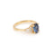 Bague Bague Saphir 1.30 Carats Diamants Or Jaune 18 Carats 58 Facettes BSA96