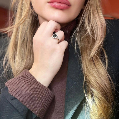 Bague Bague Pompadour Or Jaune 18k Saphir et Diamants 58 Facettes 87-GS34553