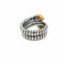 Bague 55 BULGARI - Bague Serpenti Tubogas en acier, or rose et diamants 58 Facettes