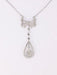 Collier Collier noeud Belle Epoque or blanc diamant poire taille ancienne 58 Facettes J542