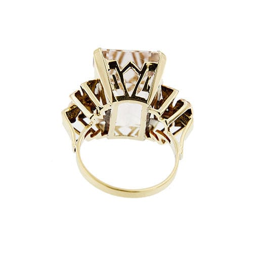 Bague 54 Bague en or trois pièces avec morganite et diamants 58 Facettes 37785