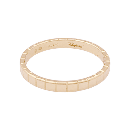 Bague 54 Bague Chopard "Ice Cube" or jaune. 58 Facettes 34153