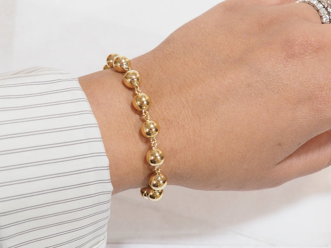 Bracelet Bracelet Marseillais Boules en or jaune 58 Facettes 33312