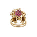 Bague 57 Bague bouquet avec rubis 58 Facettes 33247