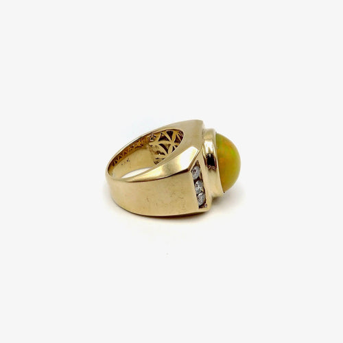 Bague 57 Bague cocktail diamant opale or 58 Facettes