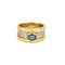 Bague 55 Bague jonc or jaune et gris, saphir et diamants 58 Facettes PER1277