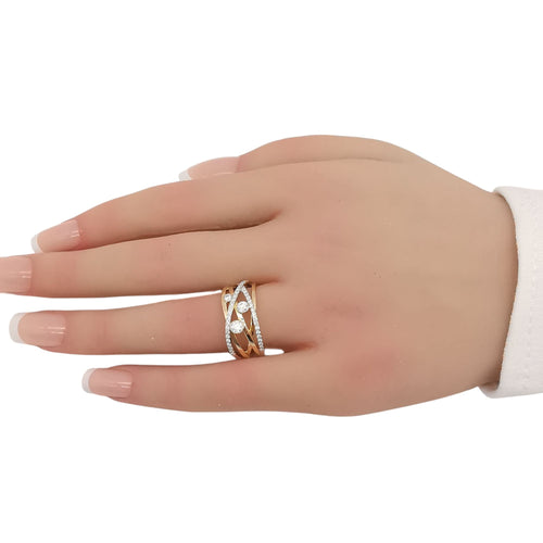 Bague 58 Bague or jaune et diamants 58 Facettes