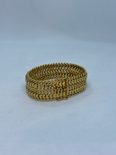 Gourmette or jaune maille passementerie 58 Facettes 018548063278