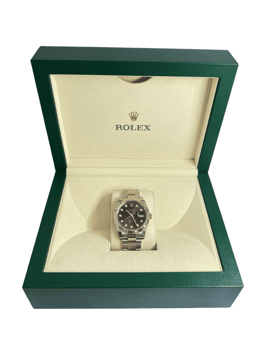 ROLEX - Datejust 41 mm Everose chocoladekleurige wijzerplaatdiamanten