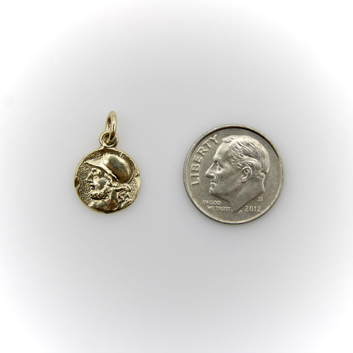 Pendentif Pendentif Guerrier de Mars Signature en or 14 carats 58 Facettes A20060