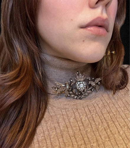 Broche Splendida Spilla Imperiale Austroungarica 58 Facettes