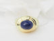 Bague 51.5 Bague godronnée en or jaune et cabochon Lapis Lazuli 58 Facettes 29996