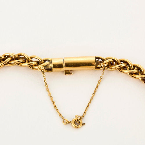Yellow gold necklace Link braided