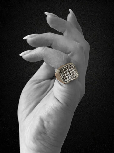 Bague Bague rose en diamant, années 1960 58 Facettes